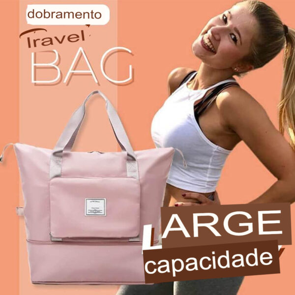 Bolsa de Viagem - Dobrável de Grande Capacidade, Impermeável, Expansível, Leve, Seca e Molhada (Bolsa Esportiva para academia, Viagens Esportivas, Férias) - Image 15