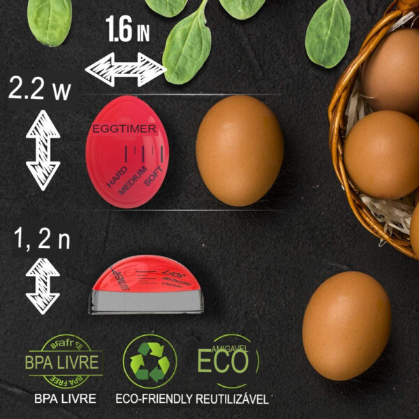 Inovador Cronômetro/ Temporizador de Ovos - Economia no Gás(Ovo do Jeito que Você Preferir, Gema Variável) - Image 6