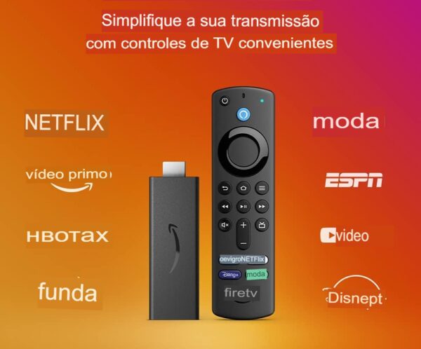 Fire TV Stick (3ª geração) com Alexa Voice Remote (inclui controles de TV) | Dispositivo de streaming HD - Image 4