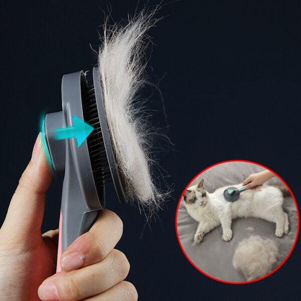 Escova Pet Removedor de Pelos - para Gato/ Cães (seguras e confortáveis, projetado para ir fundo sob a pele do animal de estimação para a limpeza) - Image 6