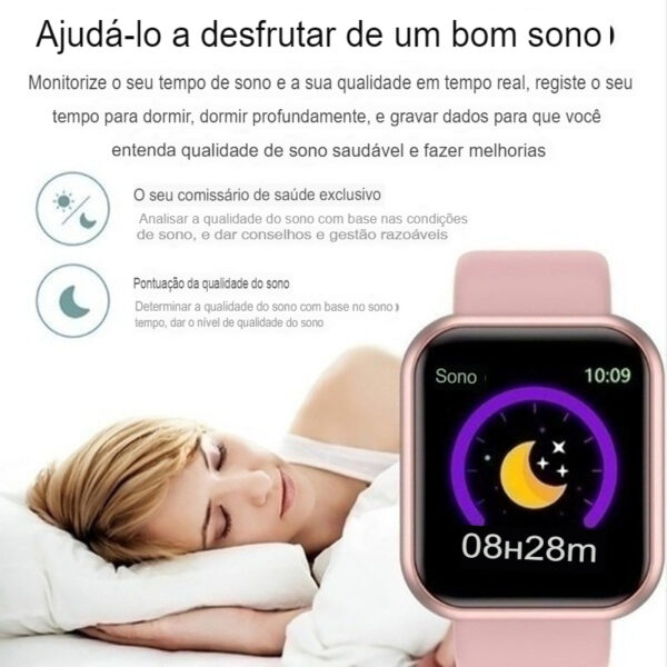 Novo Relógio SmartWatch Inteligente Bluetooth Eco IT 5 - Feminino/ Masculino (rastreador, fitness, pulseira de silicone) - Image 14