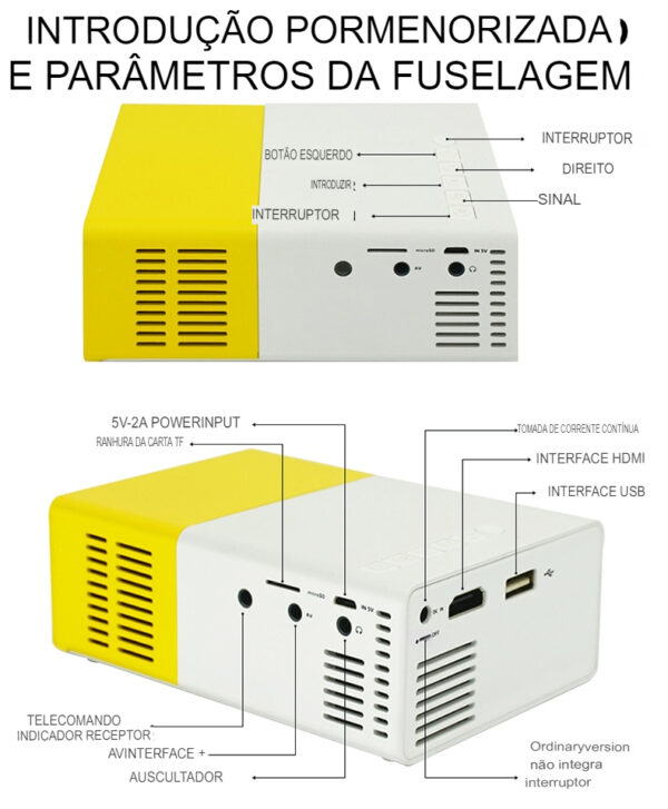 Mini Projetor Portátil - (Festa em casa, Sala de Reuniões, Projetor: LED, LCD, Colorido Completo) - Image 10