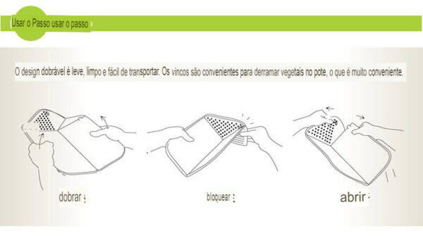 Tábua Dobrável Prática - Lava Frutas Multifuncional (para sua Cozinha, Lava Vegetais, Legumes, Verduras etc.) - Image 11