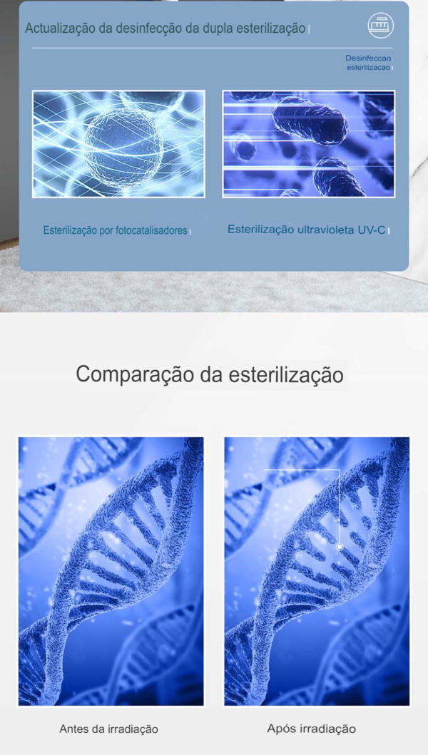 Suporte Escova de Dentes - Portátil com Luz UV (proteção e higiene por completo) - Image 8