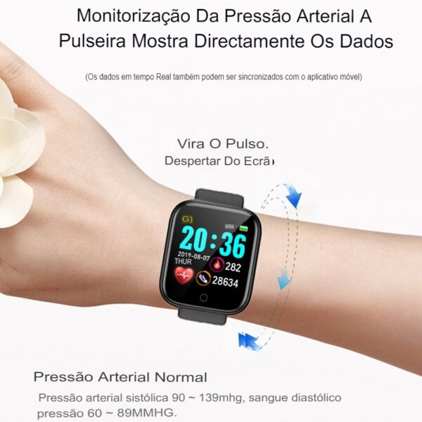 Novo Relógio SmartWatch Inteligente Bluetooth Eco IT 5 - Feminino/ Masculino (rastreador, fitness, pulseira de silicone) - Image 7