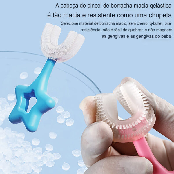 Nova Escova de Dentes 360º - Silicone, Limpeza Oral Completa, Macio, Escova Sem Machucar na Escovação, Segura, Divertida, Eficiente, Cuidados Convenientes (2 á 12 anos disponível). - Image 11