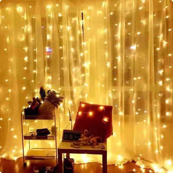 Cortinas Luz de Natal (pisca-pisca) - Enfeites p/ Natal, em Cortinas de Fios/ Cordas, p/ Decorações: Cortinas, Árvores de Natal, Portas, Janelas, Painéis Diversos,  Sacadas, Casa, Terraços Etc.. - Image 6