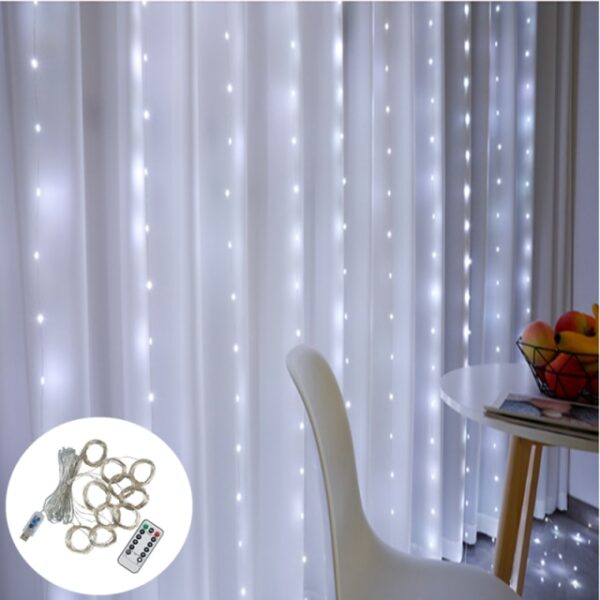 Cortinas Luz de Natal (pisca-pisca) - Enfeites p/ Natal, em Cortinas de Fios/ Cordas, p/ Decorações: Cortinas, Árvores de Natal, Portas, Janelas, Painéis Diversos,  Sacadas, Casa, Terraços Etc.. - Image 22