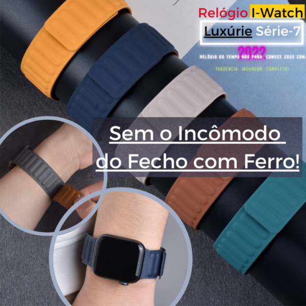 Relógio Pulseira Magnética - I-Watch Luxúre Série 7 - 100% Relógio Inteligente para homens e mulheres - tamanho: (38mm, 40mm, 41MM - 42mm, 44mm, 45mm) - Image 25