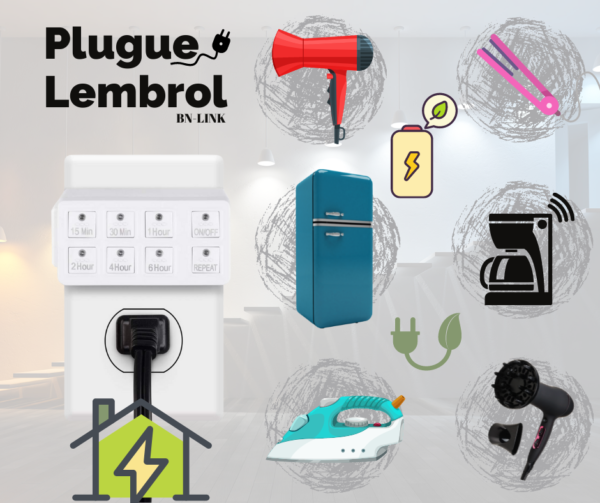 Plugue Lembrol - Plugue de Energia, Temporizador Digital Inteligente BN-LINK (com soneca, para Segurança, tomada de 3 pinos)