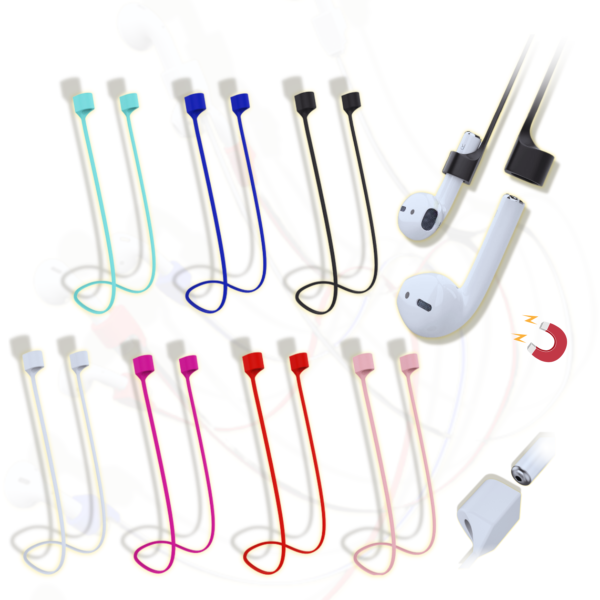 Correia Protetora Extra Suporte para Fones: AirPods, AirDots, Fones Bluetooth (geral) - de silicone (coloridos, prevenção: quedas, danos, perdas) auxilia em sua rotina, prático para correr, caminhar - Image 14